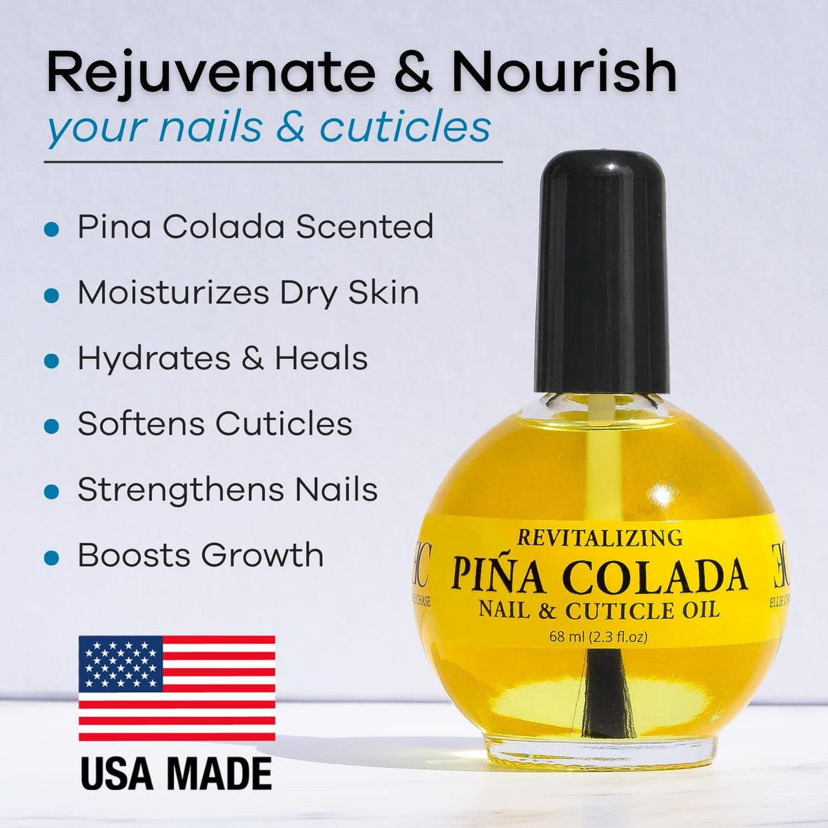 Moisturizing Cuticle & Nail Oil - 2.3 Fl Oz, Clear, Organic & Vegan