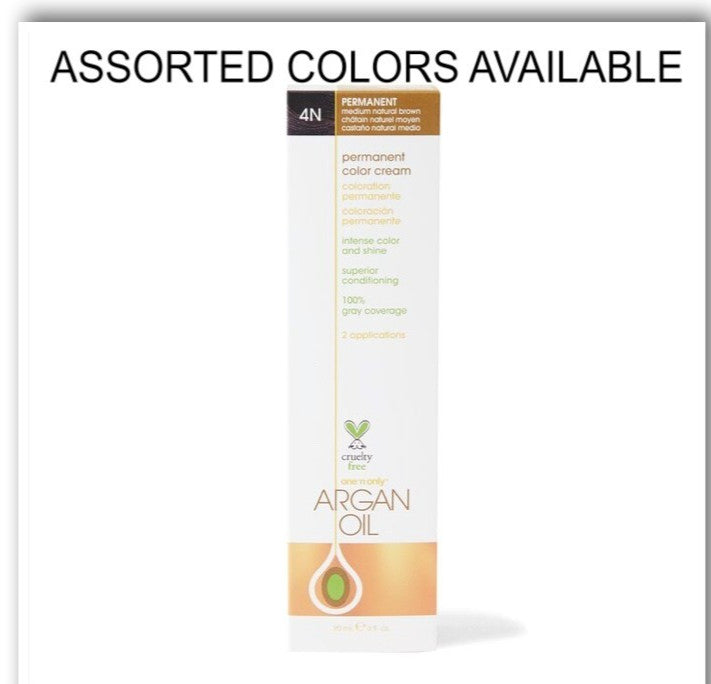 Argan Oil Permanent Hair Color Cream - Assorted Shades, Long-Lasting & Gentle