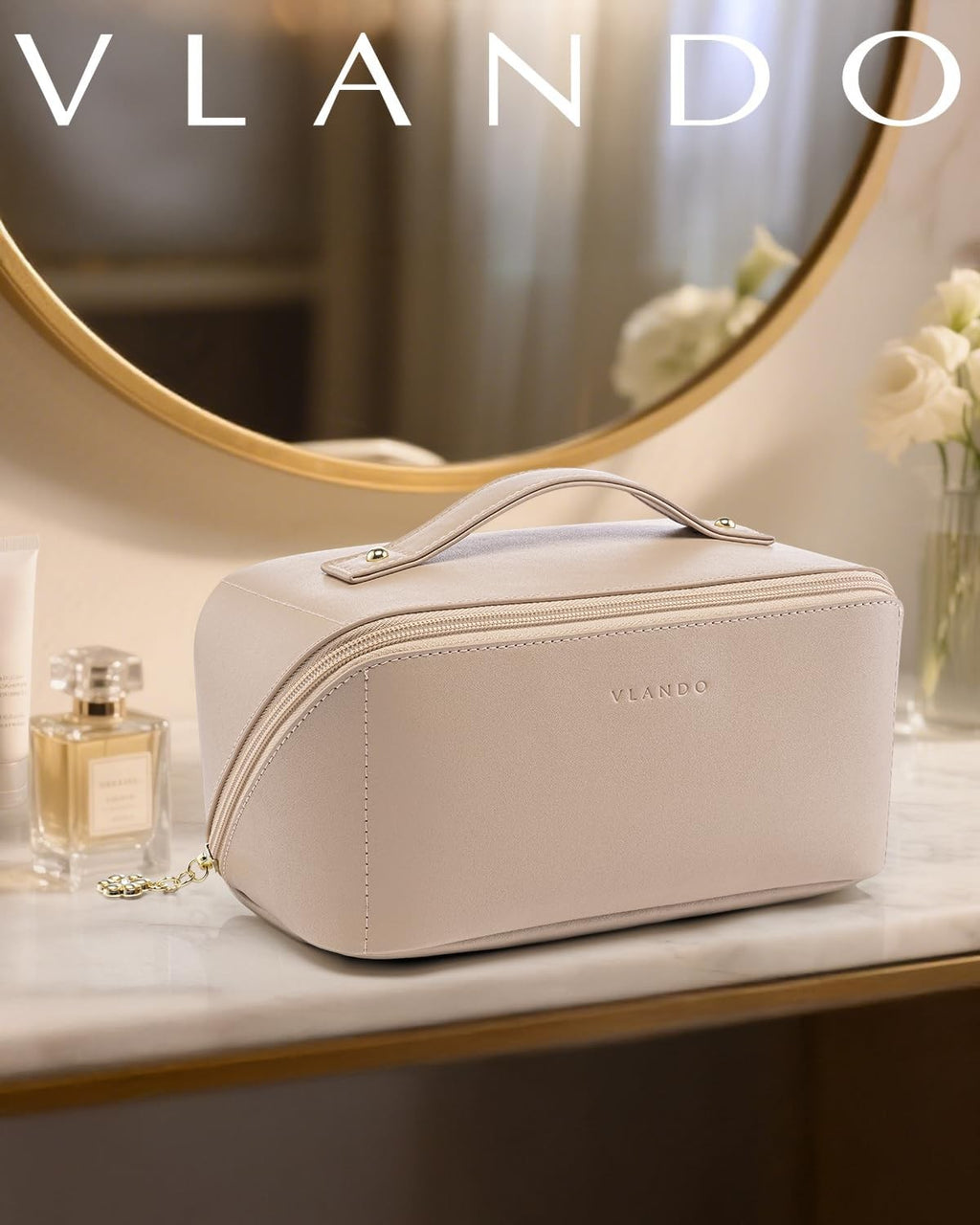 Cosmetic Bag Travel Toiletry Organizer — Ledger Bag for Makeup Essentials