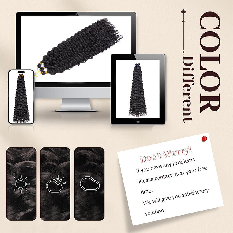 Water Wave Crochet Hair Extensions Afro Curly Braiding Hair Synthetic Braid
