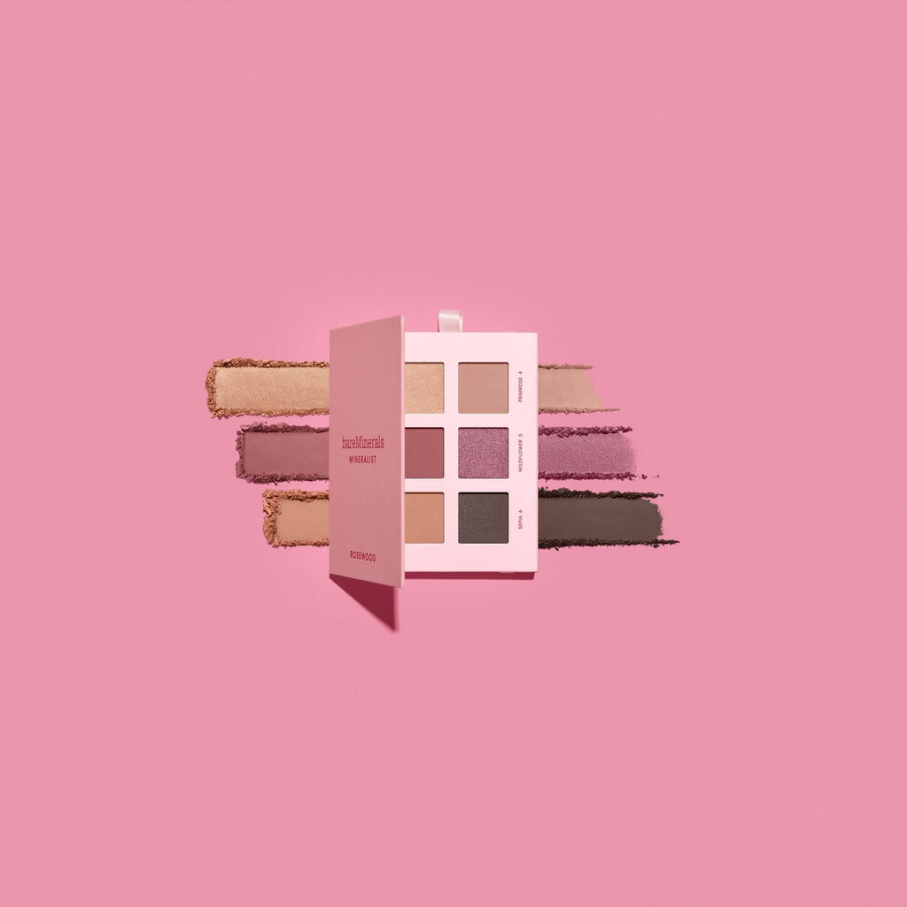 Vegan Eyeshadow Palette with 6 Pigmented Shades - Rosewood
