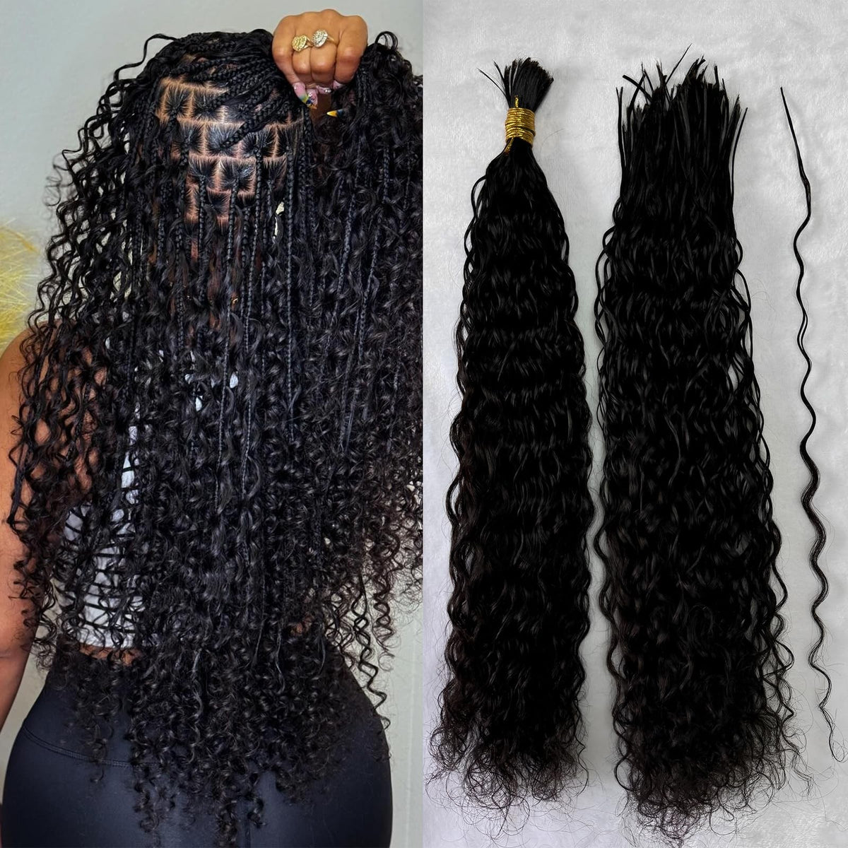 Human Hair Extensions 20 Inch Deep Wave Double Drawn Virgin Brazilian Hair