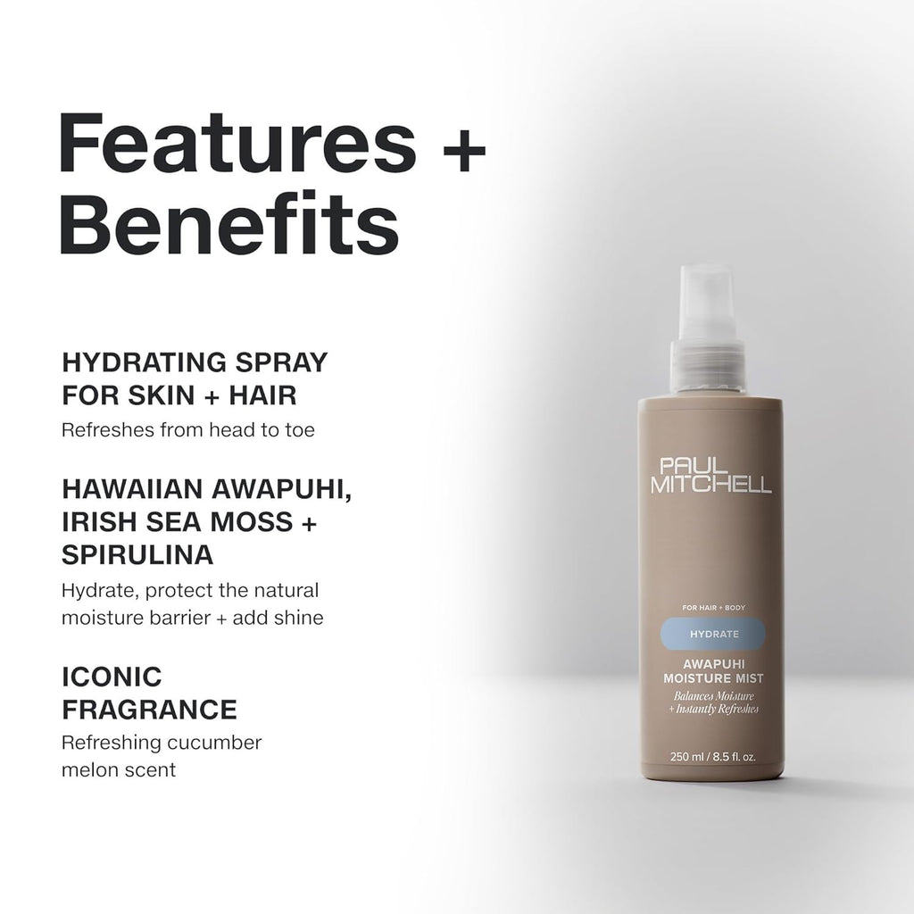 Hydrating Hair & Skin Mist with Hawaiian Awapuhi - Moisture Spray