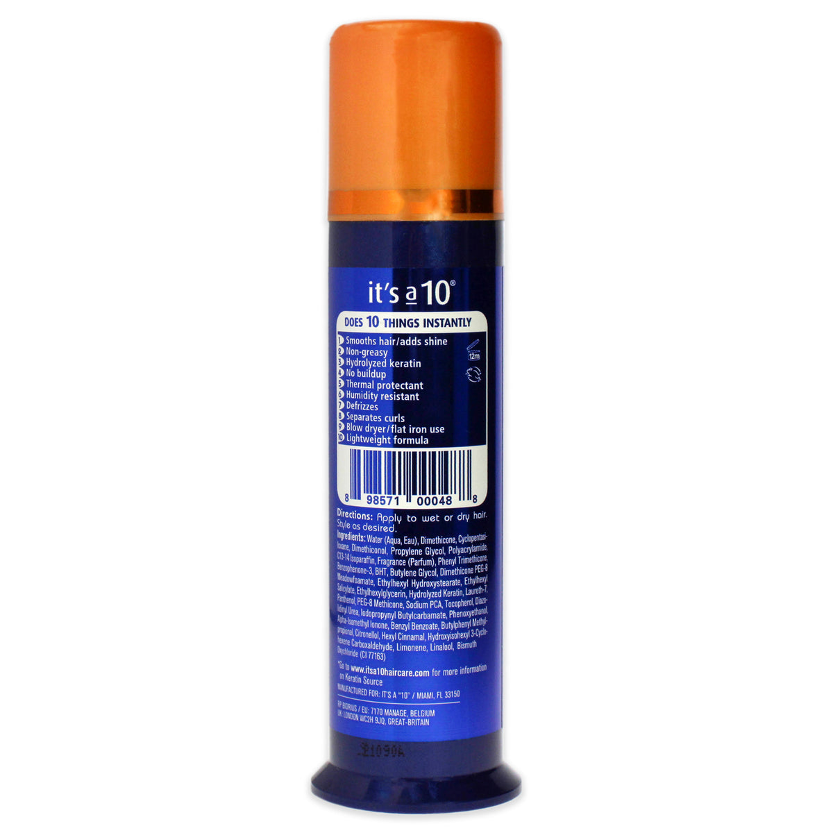 It's A 10 Miracle Leave-In Potion Plus Keratin 3.4 oz Hair Smoother for Frizz & Damage