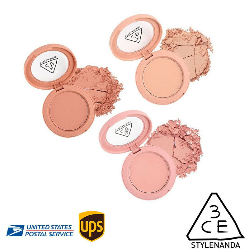 Buildable Powder Blush - 3 Colors for Rosy, Beige, Pink Cheeks - 5.5g
