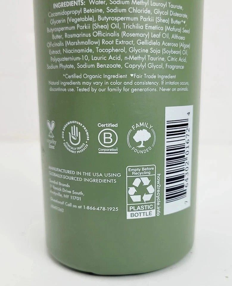 Moisturizing Shampoo for Dry Hair 13oz - 2 Pack SheaMoisture Men Shea Butter & Mafura Oil