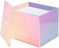 Disposable Face Towel Box, Acrylic towel holder clear rainbow lid