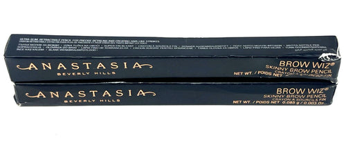 (2 Pack) Anastasia Brow Wiz Skinny Brow Pencil - Dark Brown, New