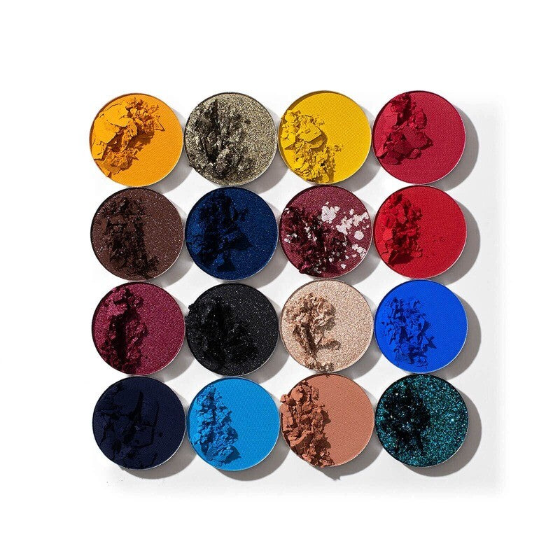 16 Shade Eyeshadow Palette with Mirror Waterproof Highly Pigmented