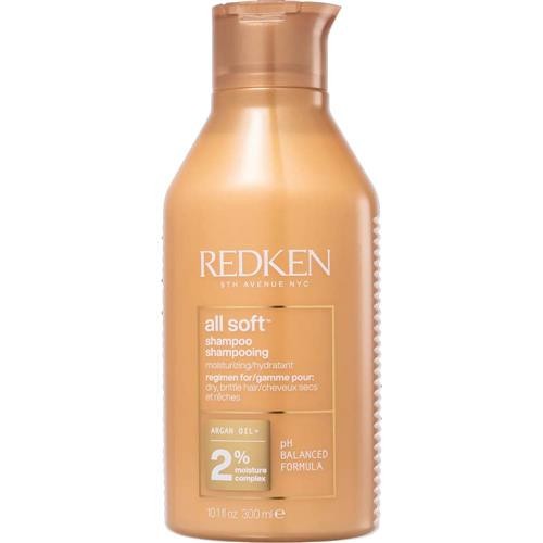 Redken All Soft Shampoo 10.1oz Argan Oil for Dry Hair - Gentle Cleansing & Softening