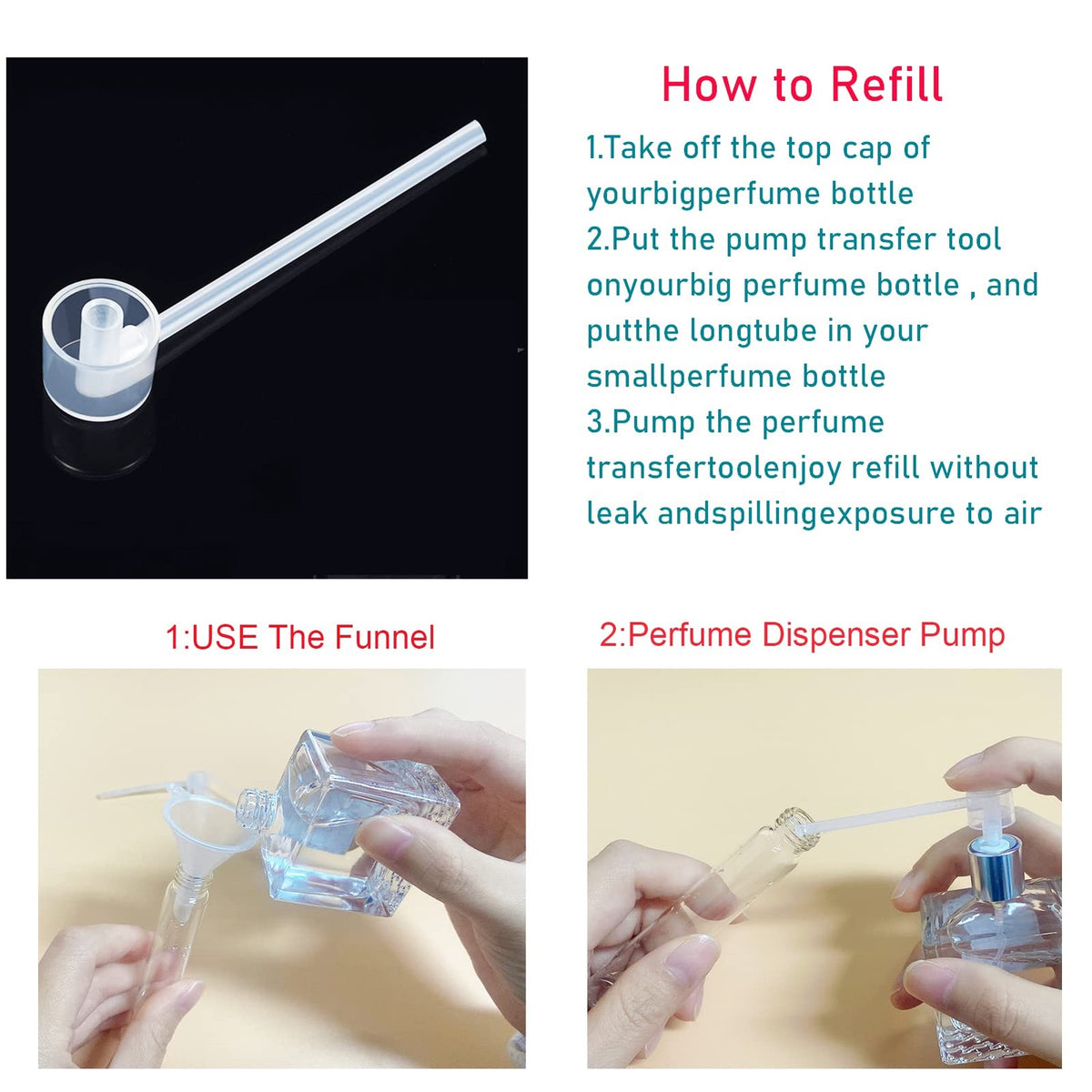 12ml Refillable Perfume Atomizer Set - Travel Size Spray Bottles for Fragrance