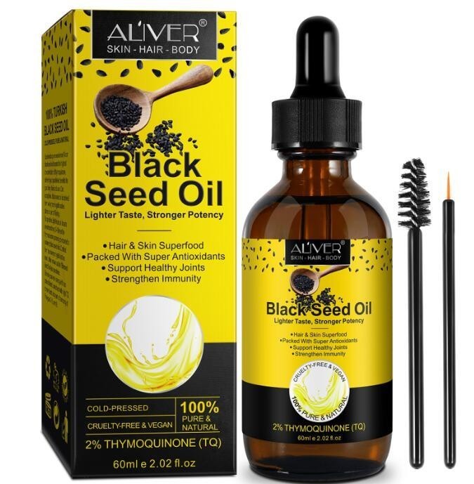 Black Seed Oil for Hair & Skin - Cold Pressed Organic 2 fl oz