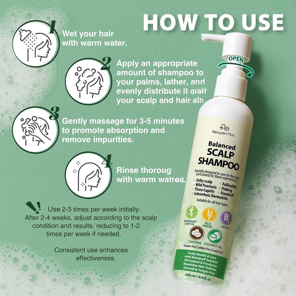 Antifungal Shampoo for Dandruff & Folliculitis 8.8 fl oz – Salicylic Acid Formula