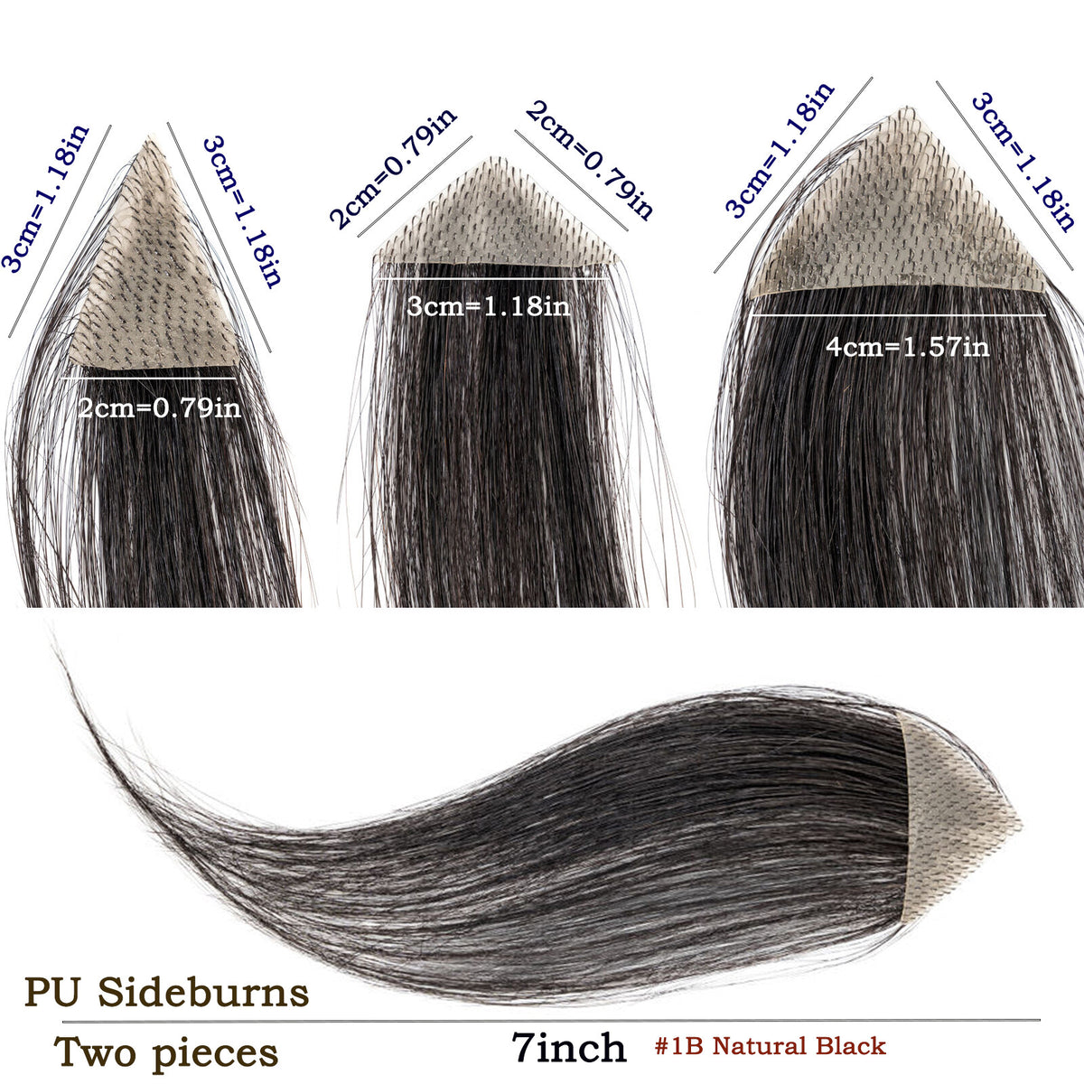Remy Human Hair Topper Pieces for Bald Spots - Natural Look & Easy to Use