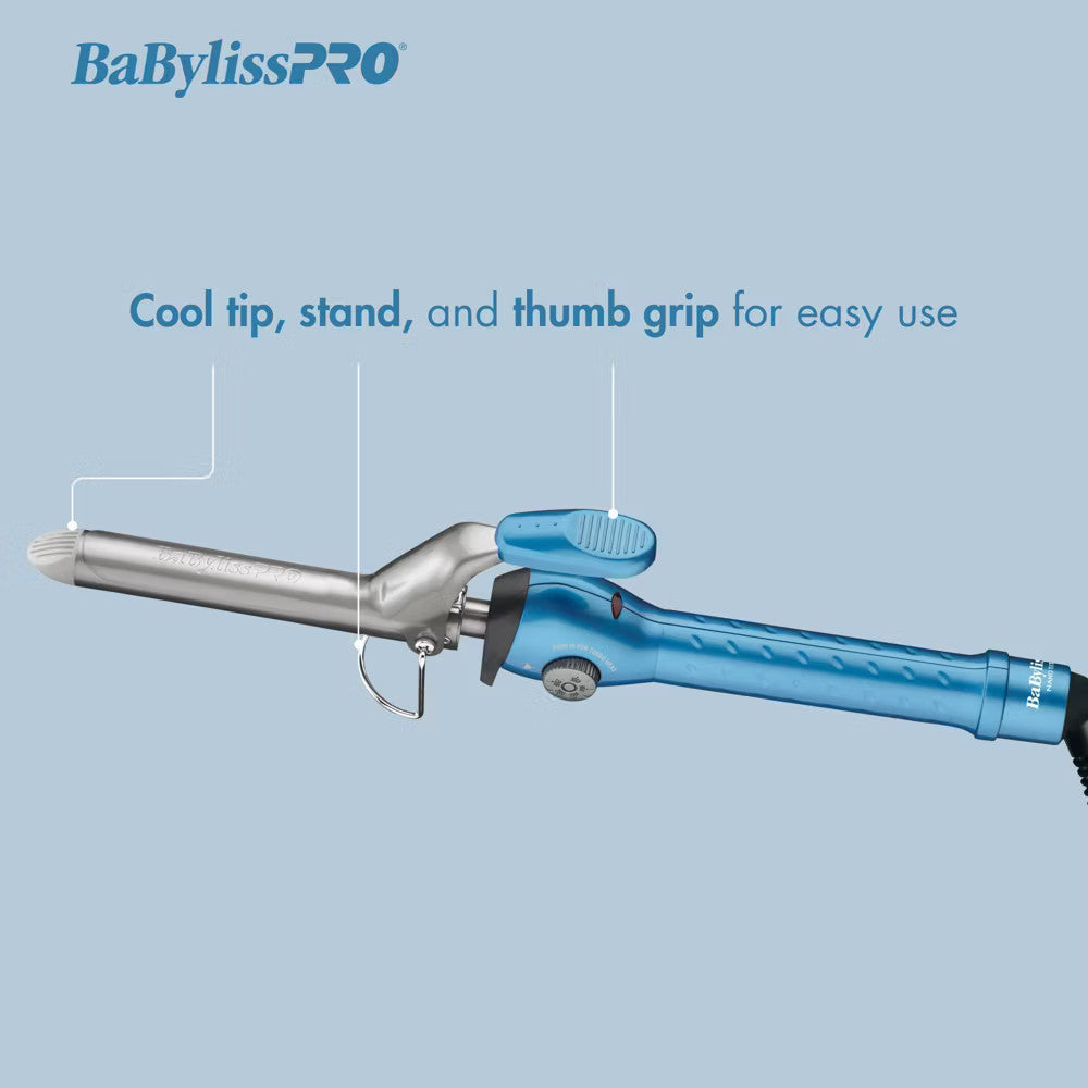 BaBylissPRO Nano Titanium 1.25-Inch Spring Curling Iron for Beachy Waves
