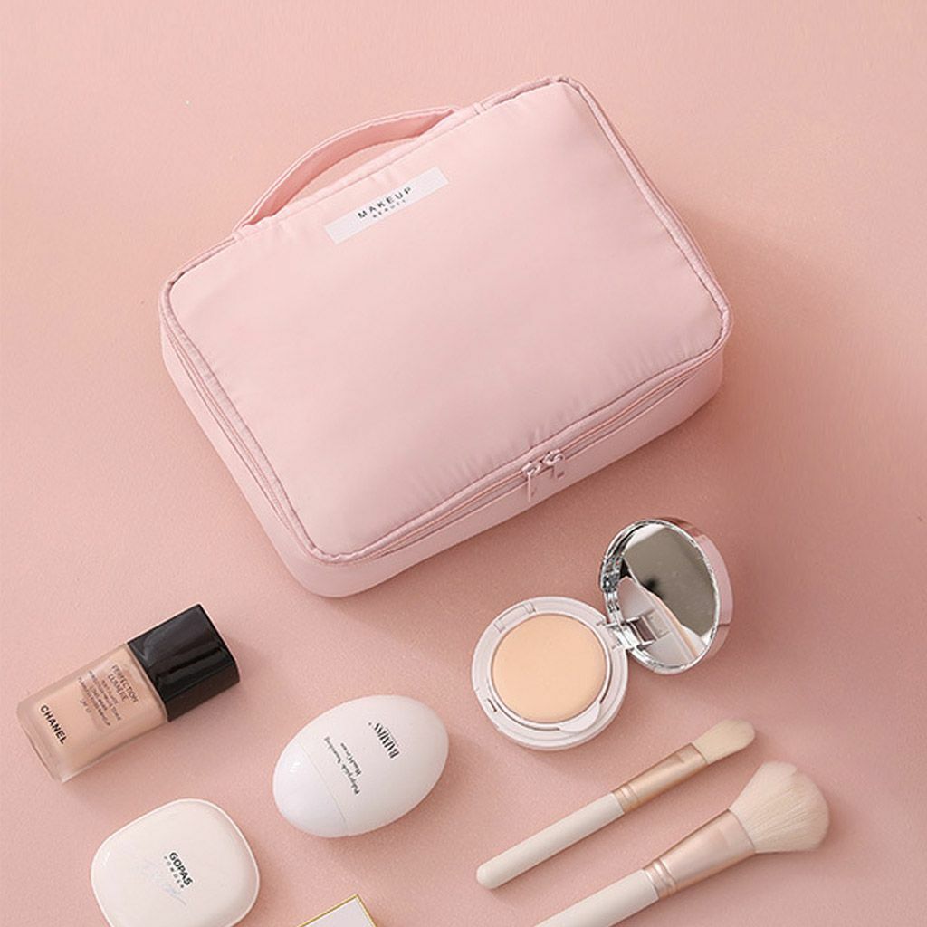 Travel Cosmetic Bag Makeup Organizer with Hanging Pouch Waterproof Portable