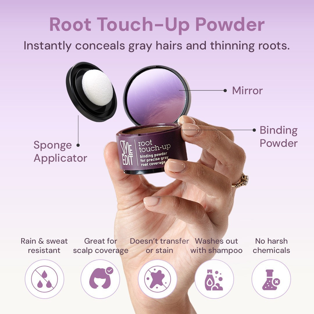 Blonde Root Touch Up Powder - Gray Coverage, Sweat & Rain Resistant