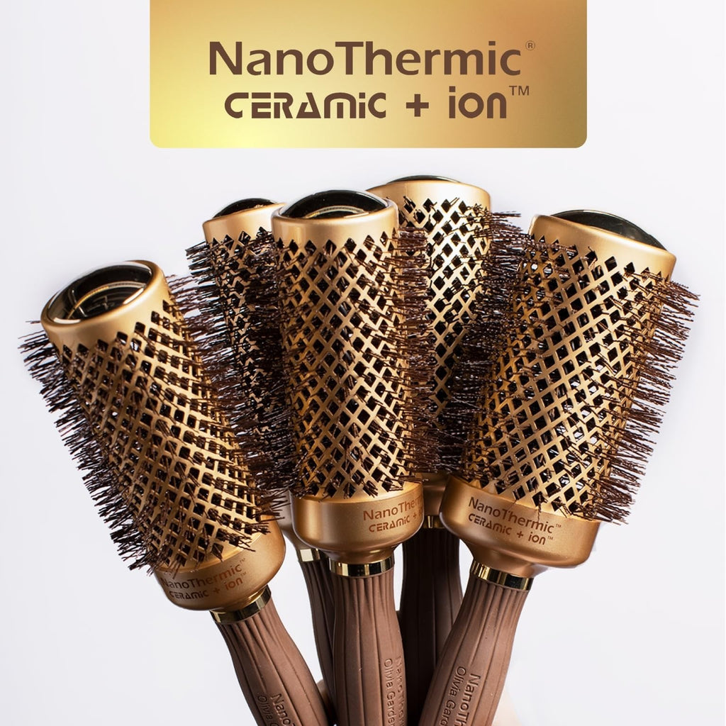 NanoThermic Ceramic Ion Round Hair Brush - Professional Blowout Tool