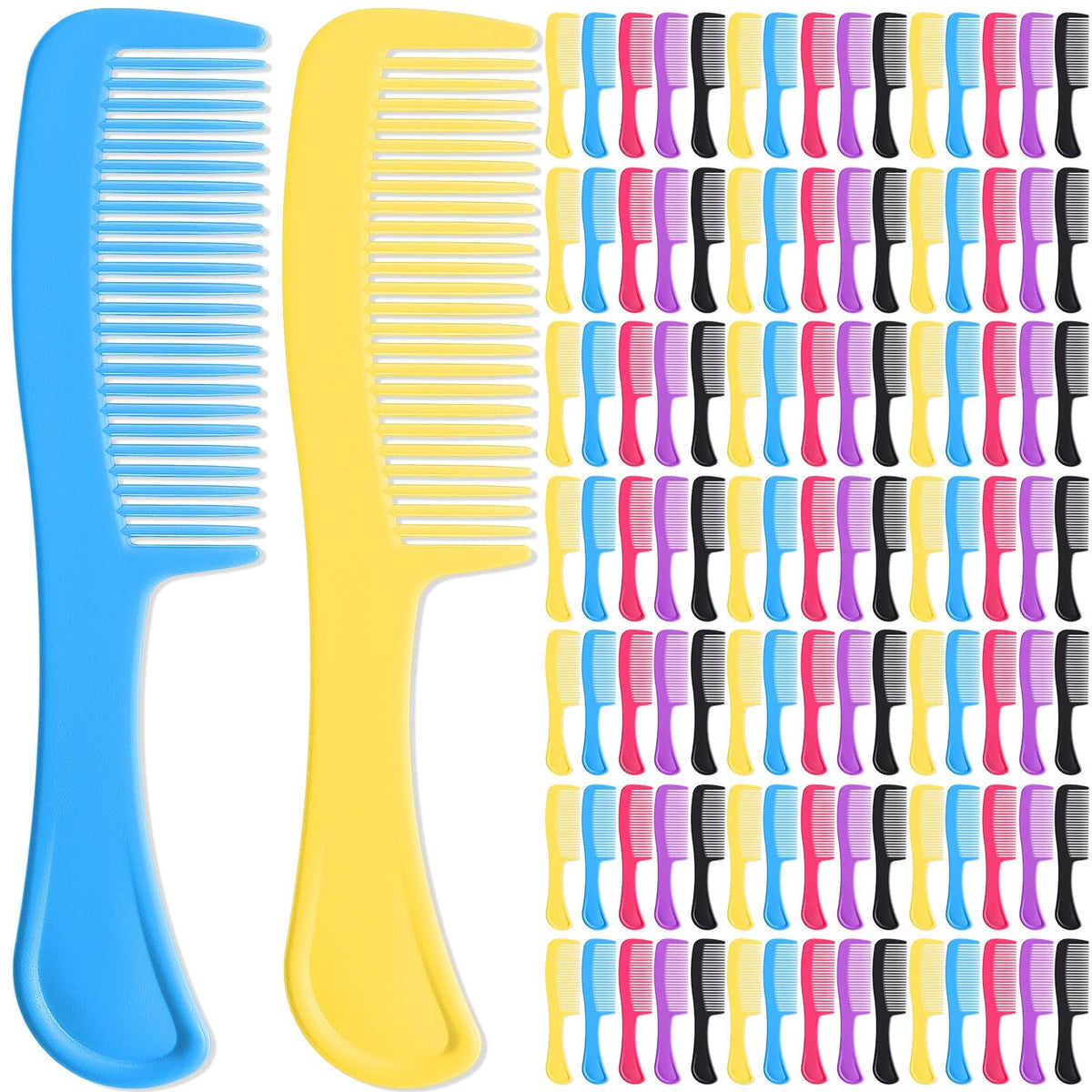 Bulk Plastic Hair Combs Set 15cm Travel Pocket Comb for Women & Men