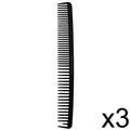 Extra Long Round Tooth Hair Comb 3 Pack for Dry or Wet Hair Styling