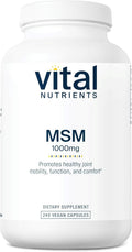 MSM 1000mg Organic Sulfur Capsules for Joint Support - 240 Vegetarian Capsules