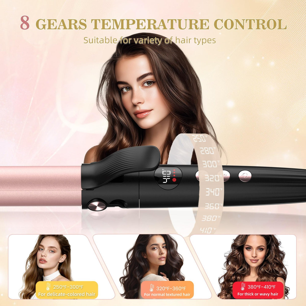 1.25 Inch Dual Voltage Travel Curling Iron for All Hair Types