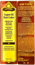 2 Boxes Argan Oil Hair Color Dark Natural Brown Demi-Permanent Glossing Cream