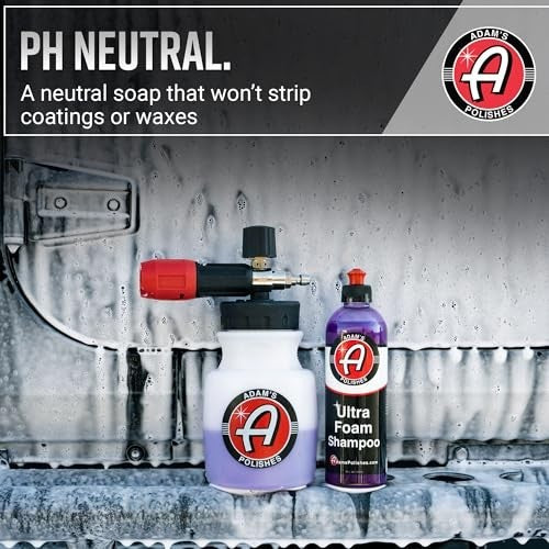 Ultra Foam Car Shampoo 16oz - pH Neutral, Sudsy Wash for Safe Vehicle Cleaning