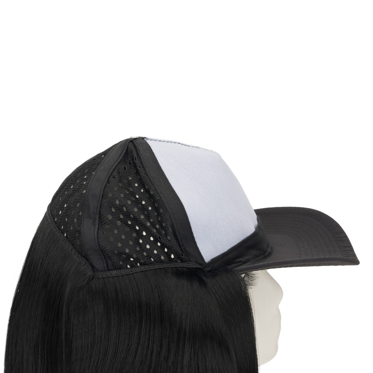 Quick Dry Baseball Cap with Attached Synthetic Hair for Women - Casual Summer Style
