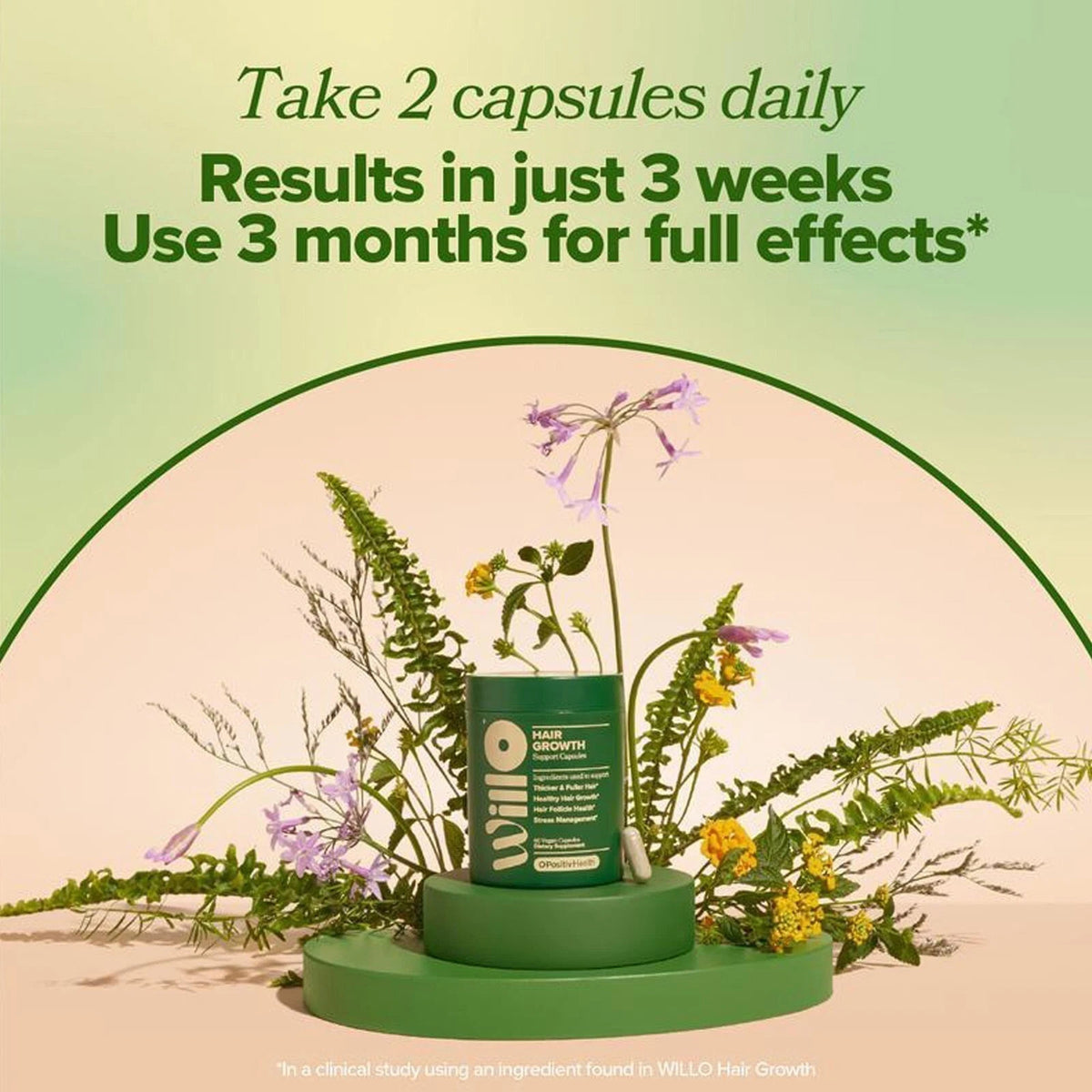 Hair Growth Support Capsules for Women - Thicker, Fuller Hair, 60 Count