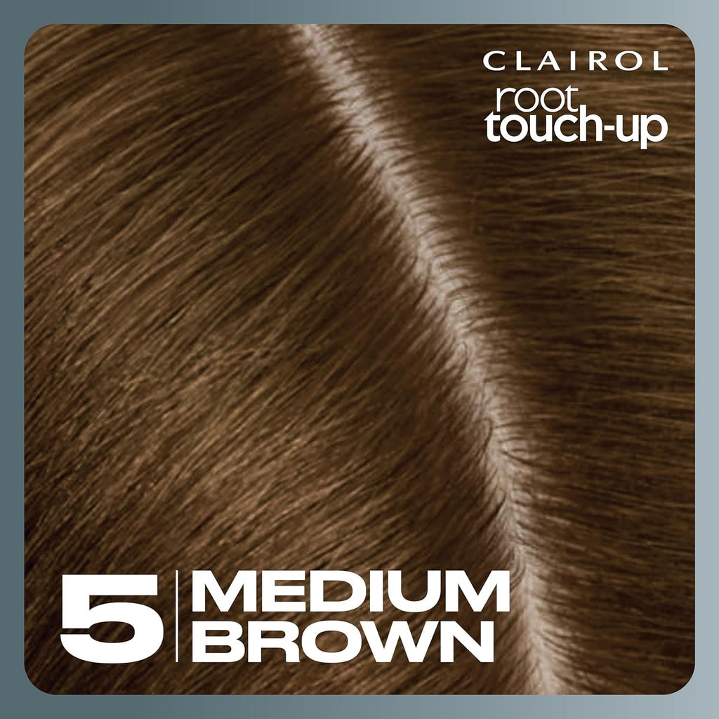 Root Touch Up Hair Dye Kit for Gray Coverage - Medium Brown, 6 Pack