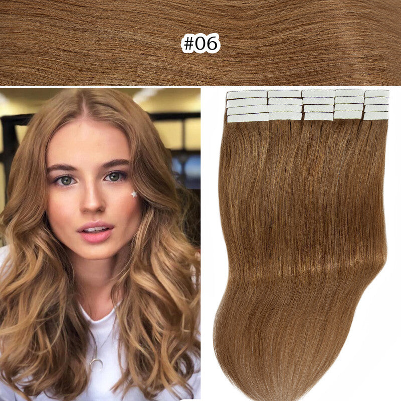 100G Tape-In Remy Hair Extensions Full Head - Russian Human Hair Thick Skin Weft
