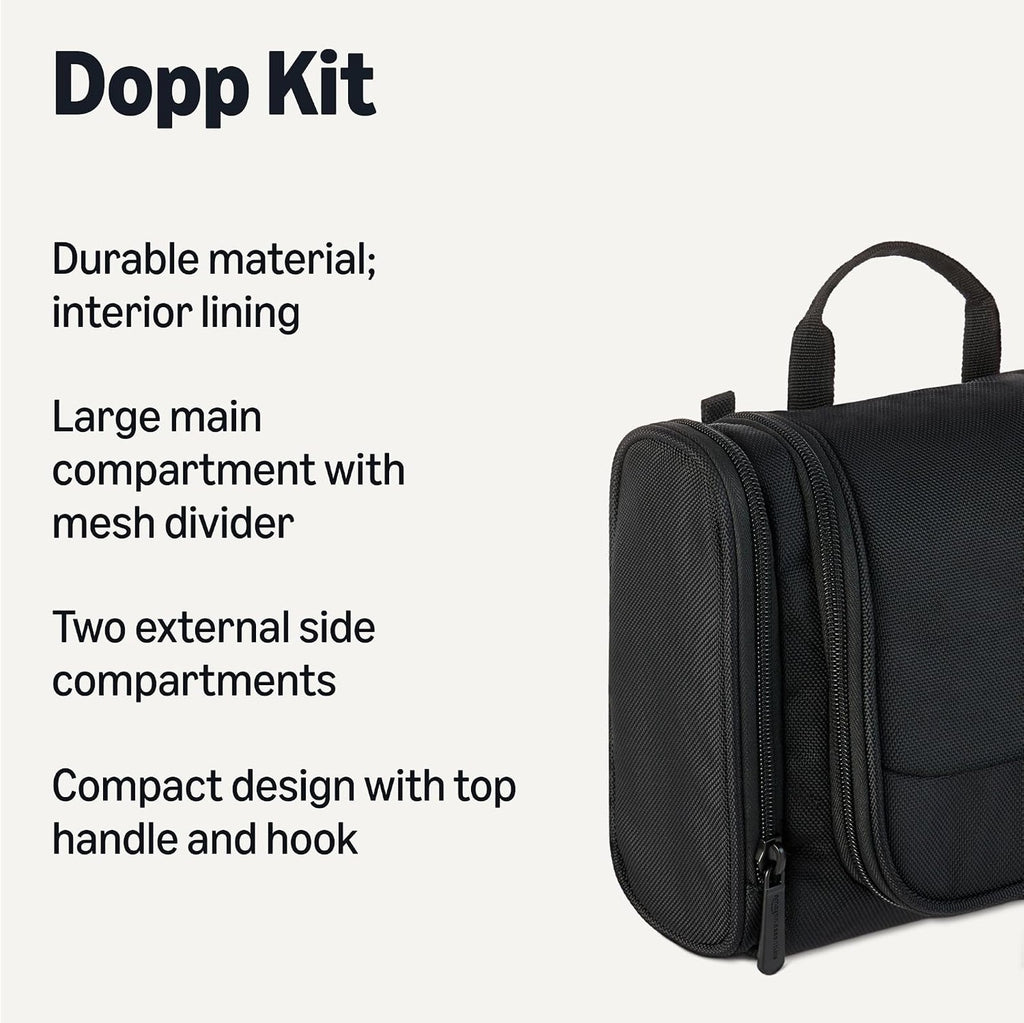 Hanging Toiletry Bag with Multiple Compartments - Dopp Kit