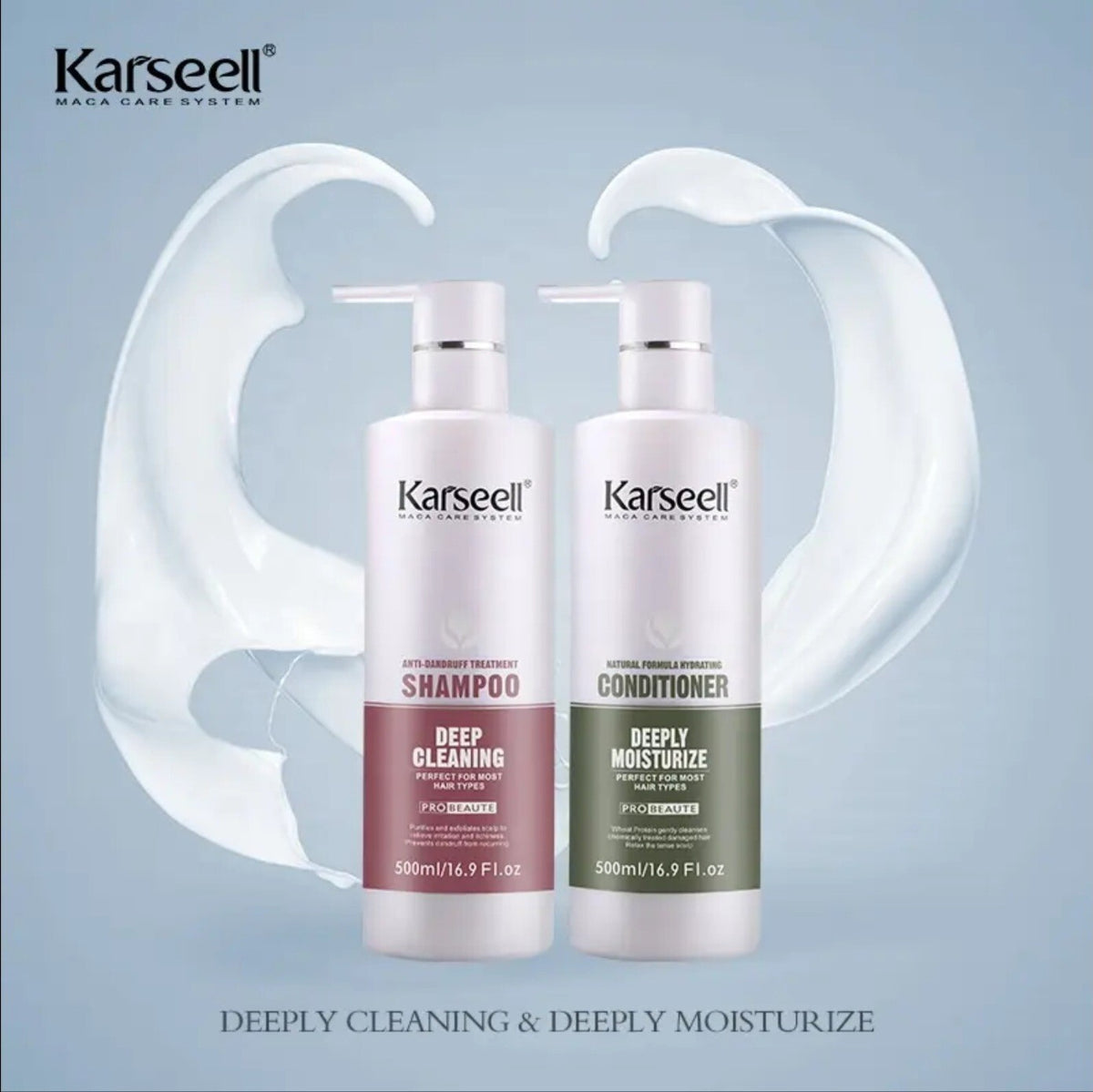 Dandruff Relief Shampoo & Conditioner Set for Dry Scalp with Hair Mask - Karseell