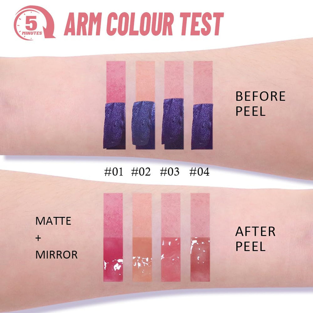 Hydrating Peach Pink Lip Stain & Plumping Lip Oil - Long-Lasting Gloss