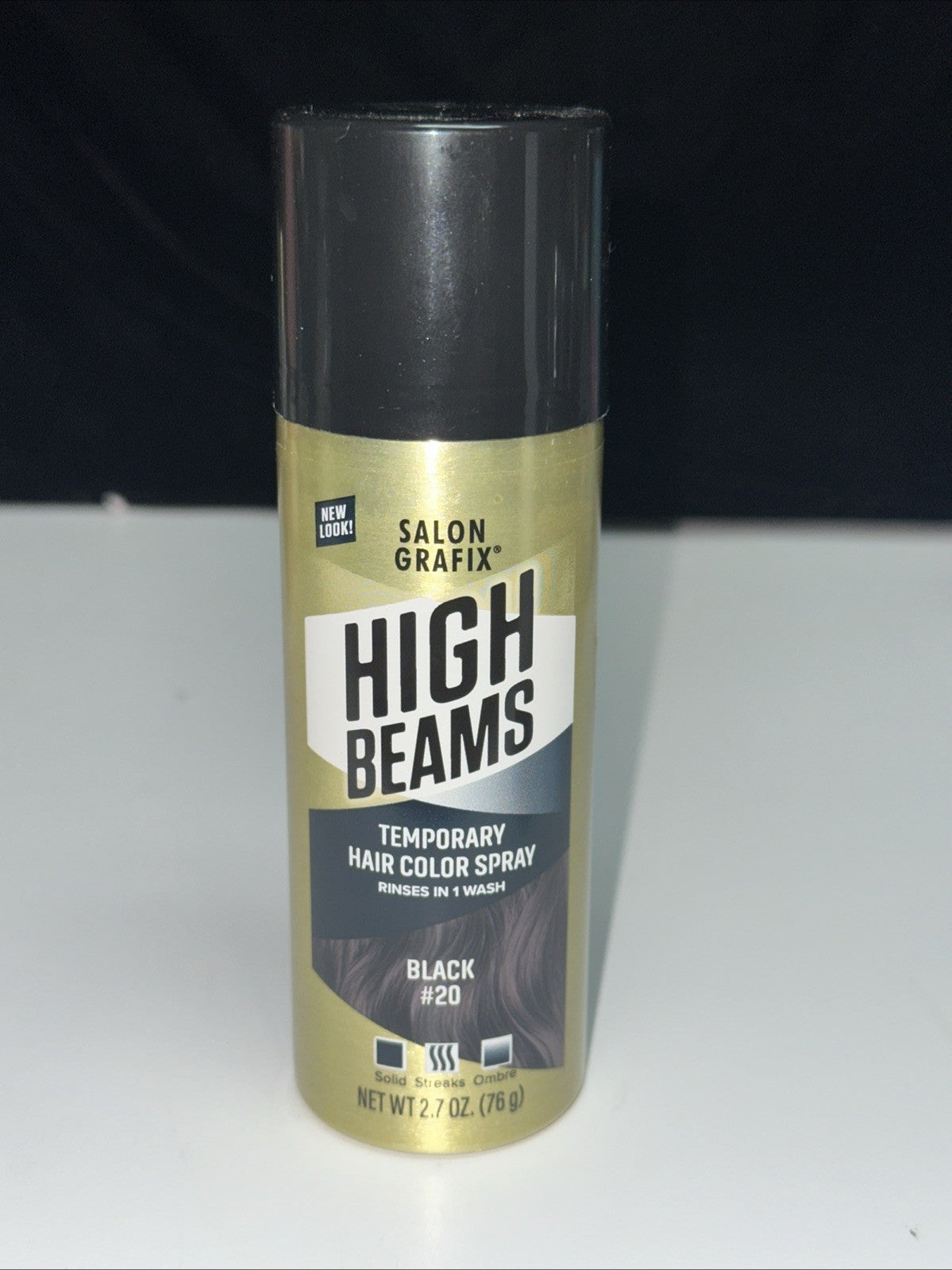 Black Temporary Hair Color Spray - 3 Cans, 2.7 oz Each, Easy Wash-Out