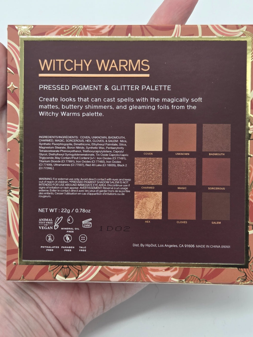HipDot Witchy Warm Eye Shadow Palette – 0.78 oz, Neutral Tones