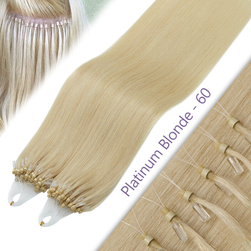 Remy Human Hair Extensions Micro Loop Beads Thick 1G/S Multiple Variants