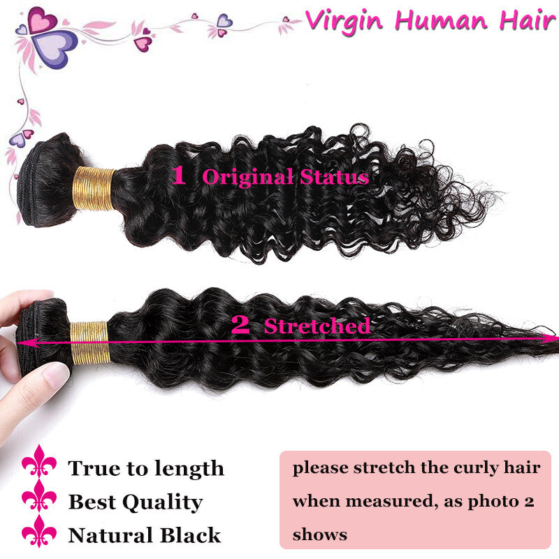 Human Hair Extensions Bundles - Virgin Loose Wave & Straight Weft Hair