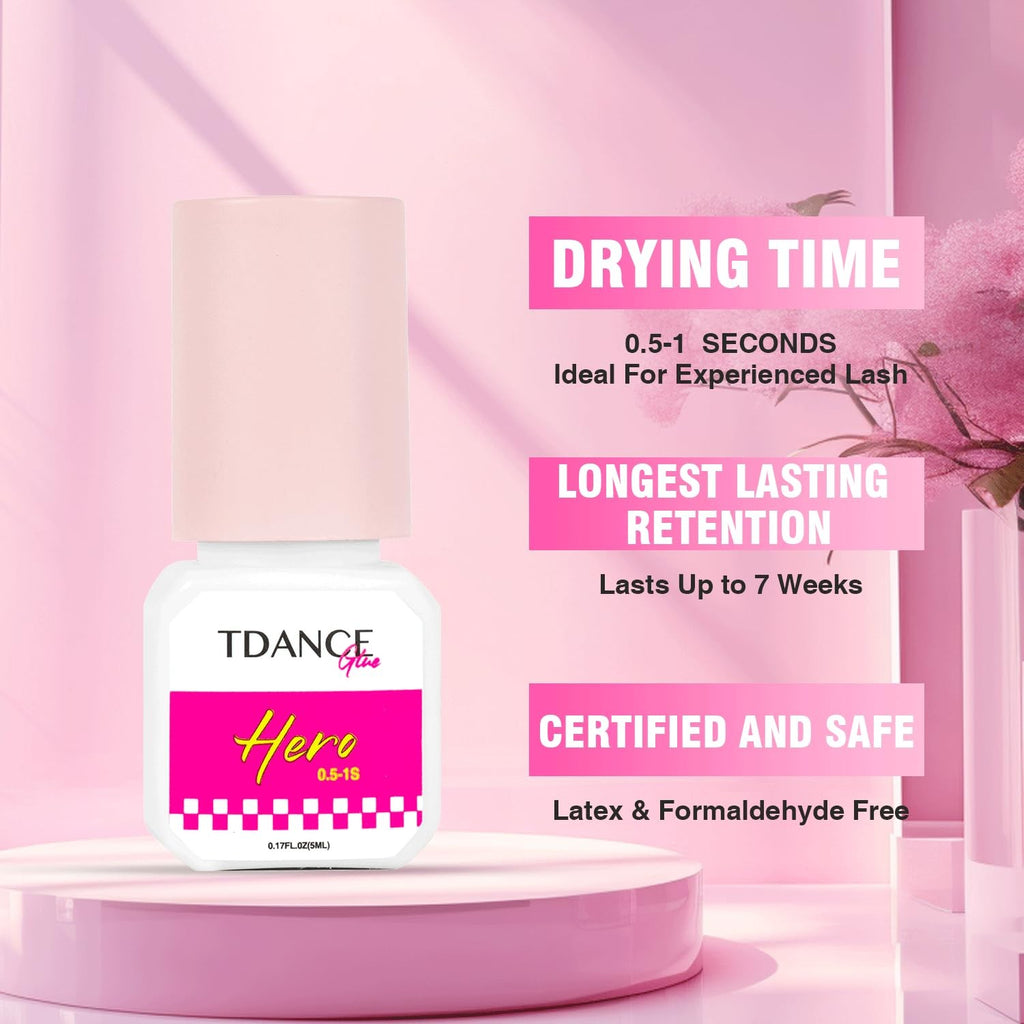 Long Lasting Lash Extension Adhesive 0.5-1 Sec Dry 7 Week Retention