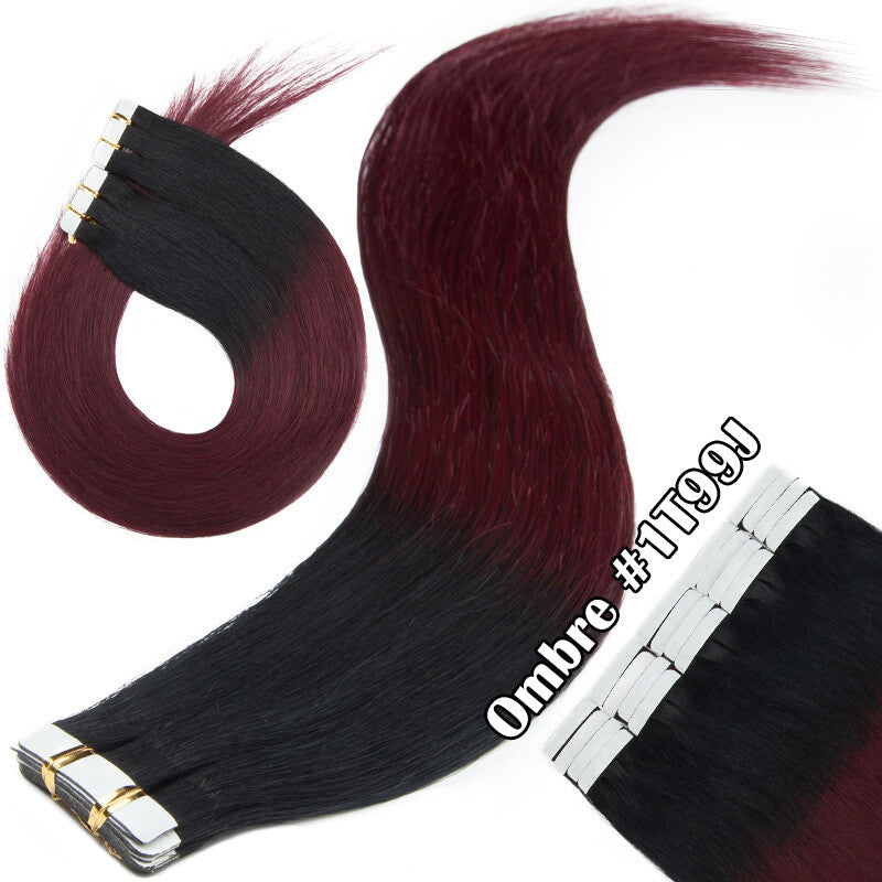 100G Tape-In Remy Hair Extensions Full Head - Russian Human Hair Thick Skin Weft
