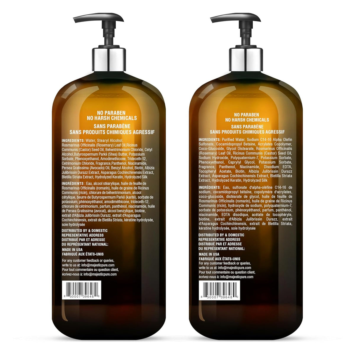 Biotin Shampoo & Conditioner Set for Healthy Hair - Sulfate Free, Nourishing, Hydrating