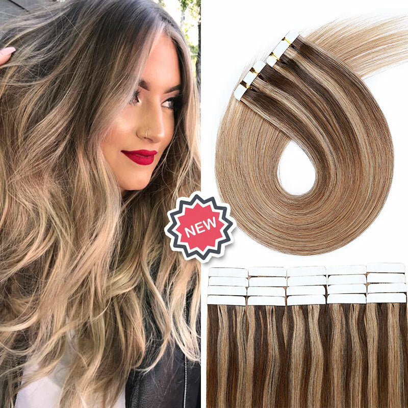 Remy Human Hair Tape-In Extensions - Highlight Ombre 100G