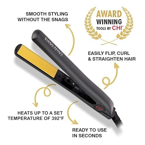 1-Inch Ceramic Hair Straightener Flat Iron - Professional Styling Tool with Fast Heat