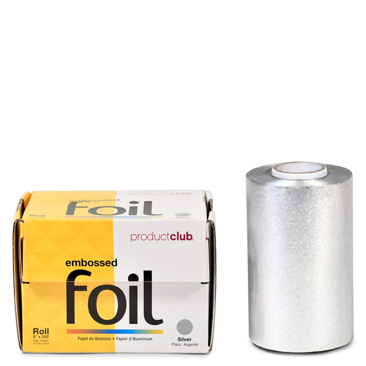Embossed Silver Foil Roll for Hair Coloring and Highlighting - 5" x 250'