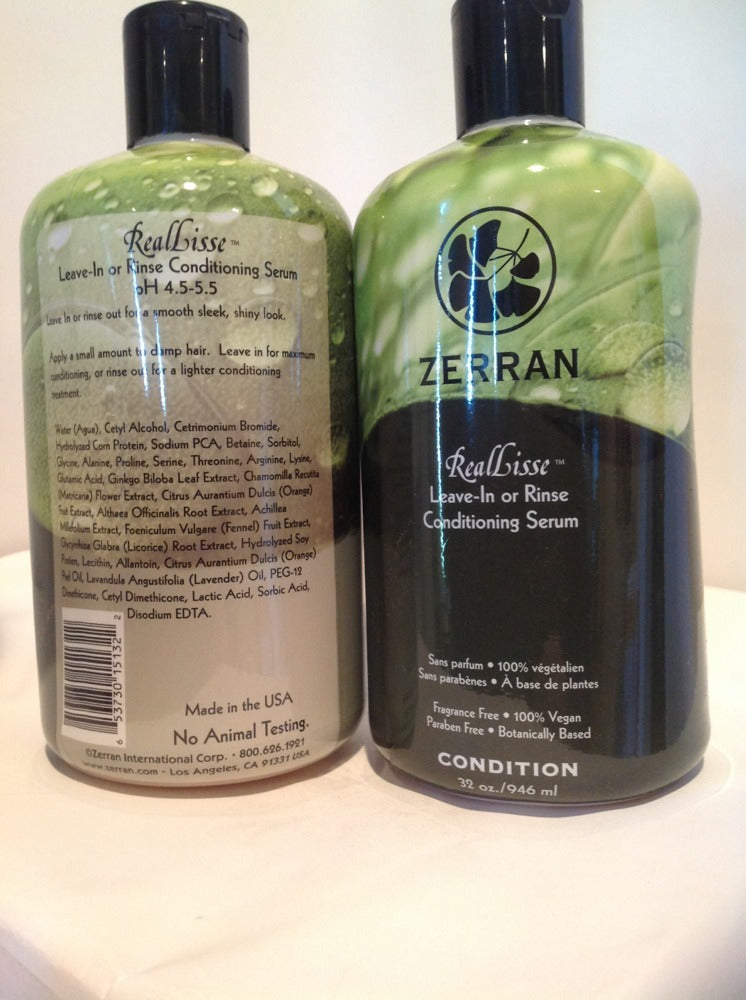 Zerran RealLisse Leave-In & Rinse Hair Serum 32oz - 2 Pack
