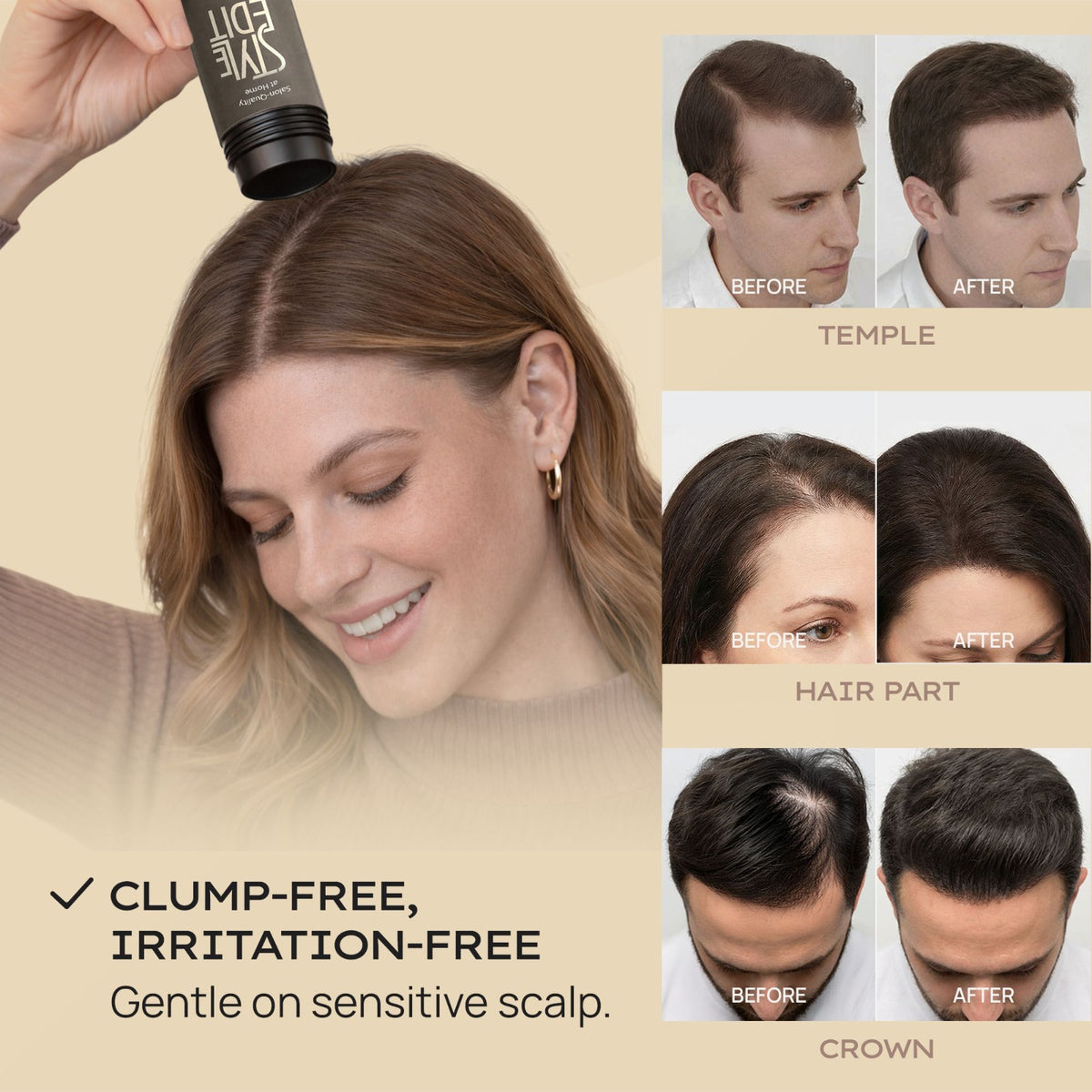 Hair Building Fibers for Thinning Hair | Instant Volume & Concealment