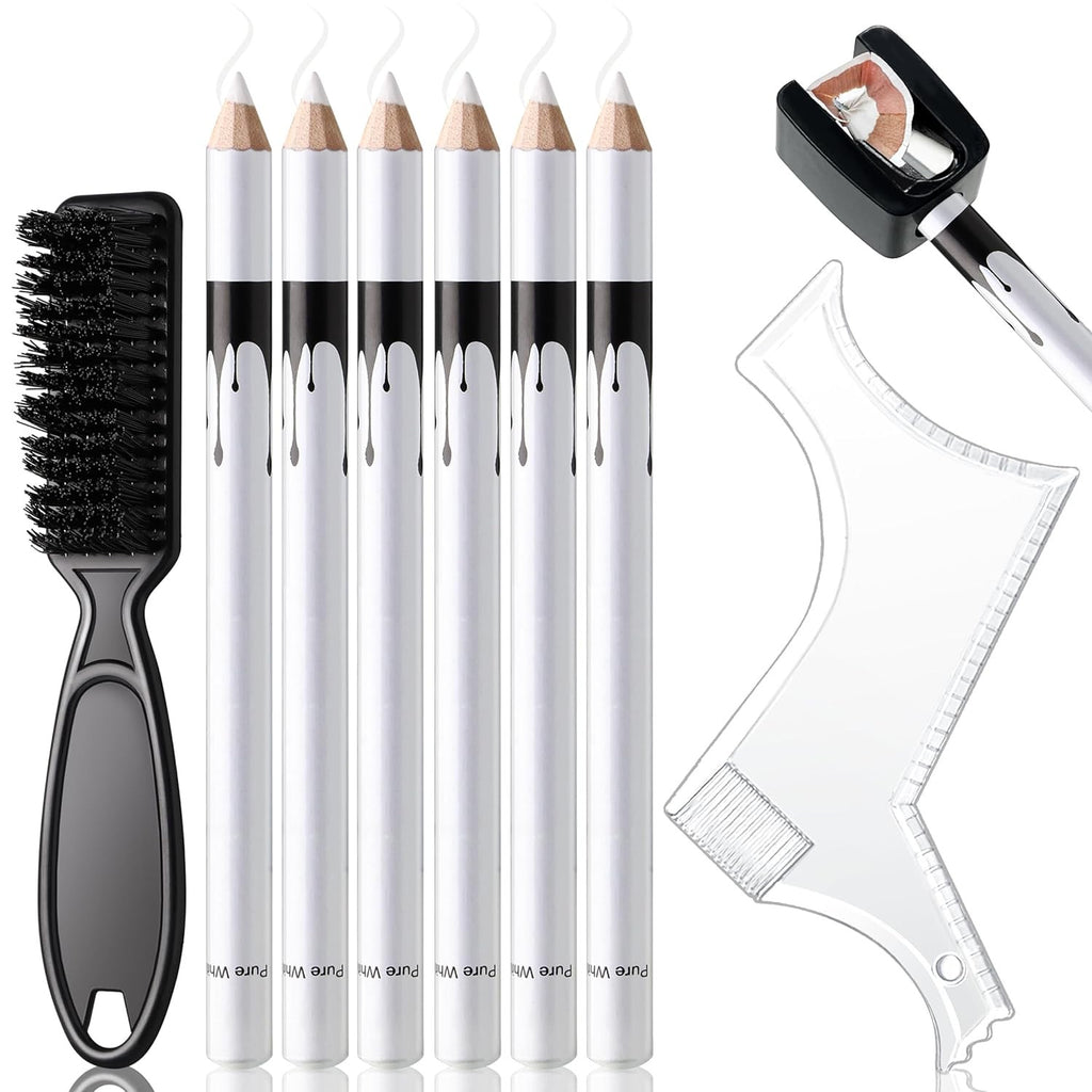 White Barber Pencil for Hairline & Beard Shaping - Precise Lineup Tool