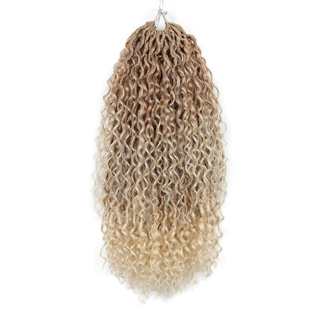 Synthetic Curly Faux Locs Crochet Hair Extensions for Women