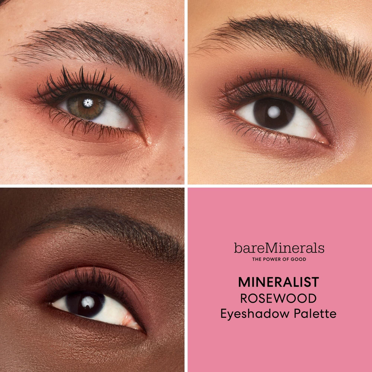 Vegan Eyeshadow Palette with 6 Pigmented Shades - Rosewood